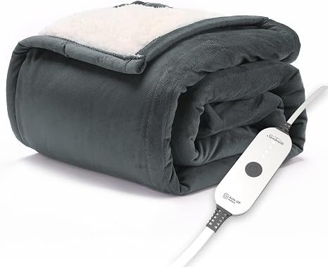 Sunbeam Royal Mink Sherpa Electric Heated Throw