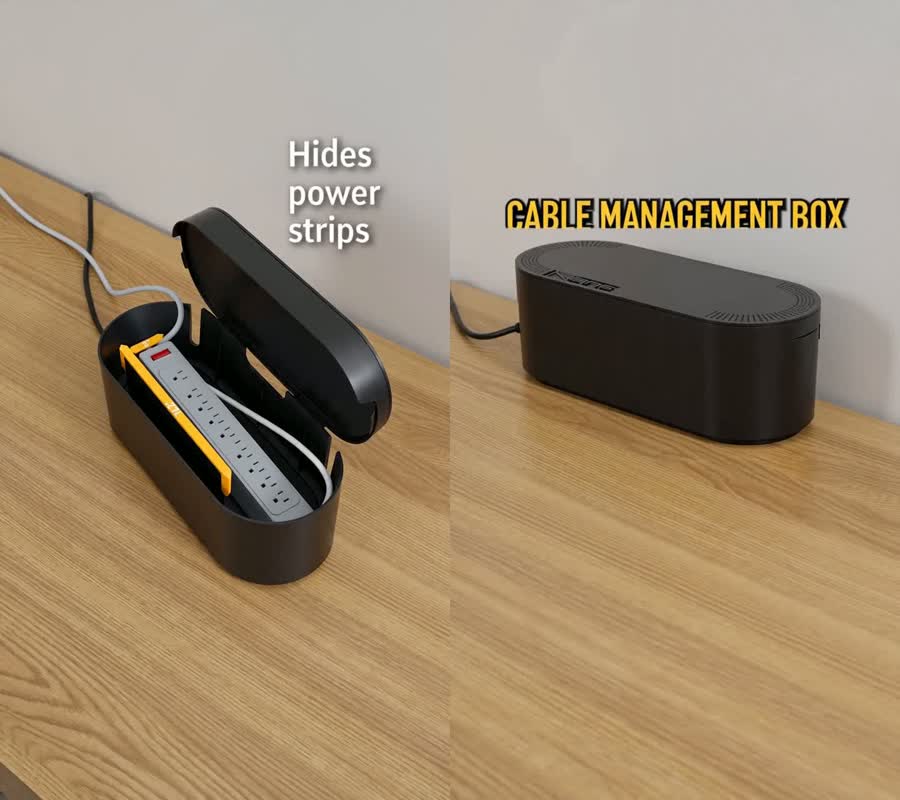 Tangled mess vs. one tidy box