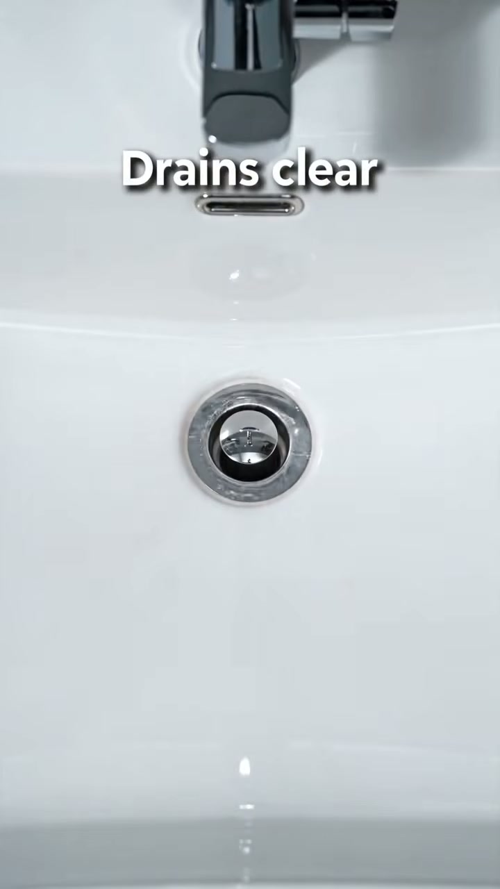 Water runs straight through a clear drain again