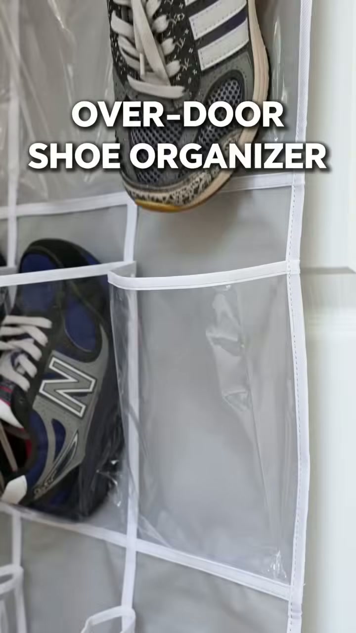 Clear pockets keep every pair visible and off the floor