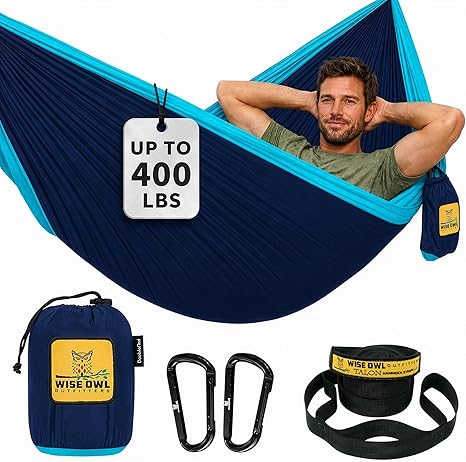 Wise Owl Outfitters Camping Hammock with Straps
