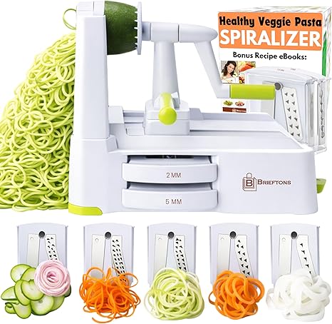 Brieftons 5-Blade Vegetable Spiralizer