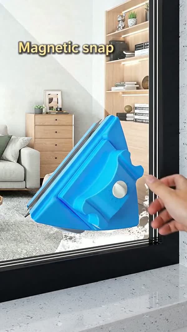 The outside pad snaps on through the glass via the magnets