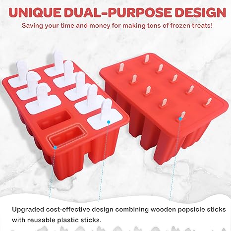 Miaowoof Homemade Popsicle Molds 10-Cavity