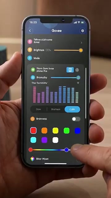 16 million colours controlled from the Govee app