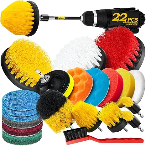 Holikme 22-Pack Drill Brush Attachments Set