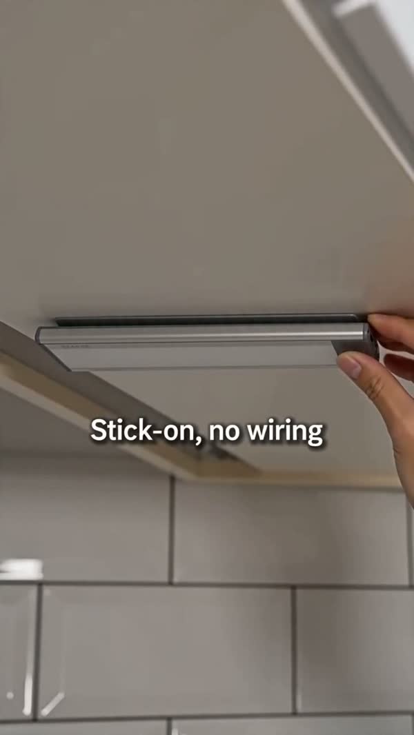Peel-and-stick — no wiring needed