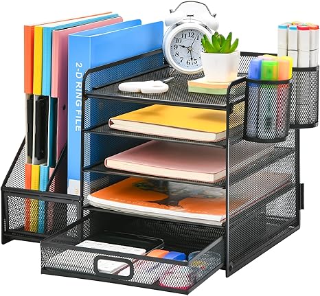 Marbrasse 5-Tier Mesh Desk Organizer