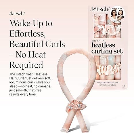 Kitsch Satin Heatless Curlers Set