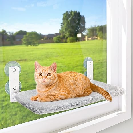 AMOSIJOY Cat Window Perch Hammock