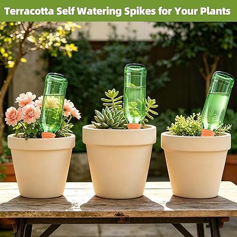 Screw onto a water bottle and push into the soil