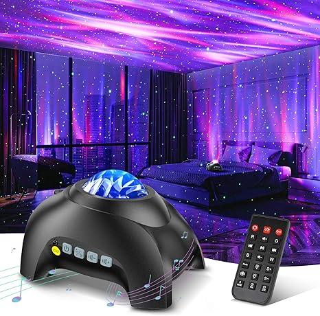 HODANS Galaxy Aurora Projector with Bluetooth Speaker