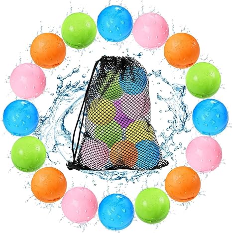 Reusable Water Balloons (Self-Sealing, 16-Pack)