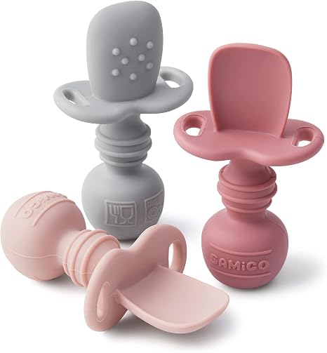 SAMiGO Silicone Baby Spoons 3-Pack