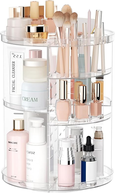 Jiavarry 360° Rotating Makeup Organizer