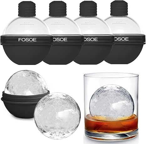 Silicone Whiskey Ice Ball Molds (Set of 4)