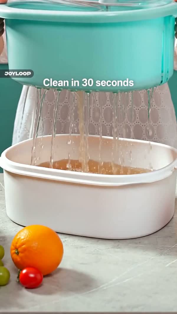 Clean in seconds, drains straight through the colander