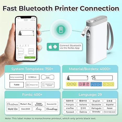 Nelko P21 Bluetooth Label Maker Machine