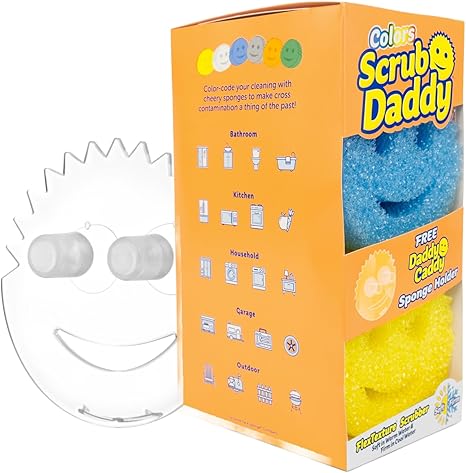Scrub Daddy 6-Pack Sponges + Daddy Caddy