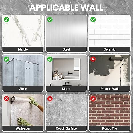 Modern square design — clean on a tiled wall