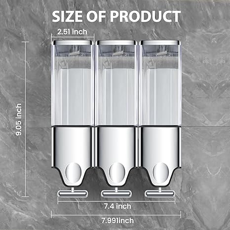 No-drill adhesive mount keeps bottles off the shower floor