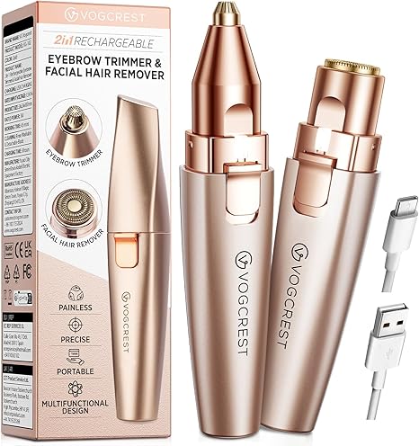 VG VOGCREST 2-in-1 Eyebrow & Facial Trimmer