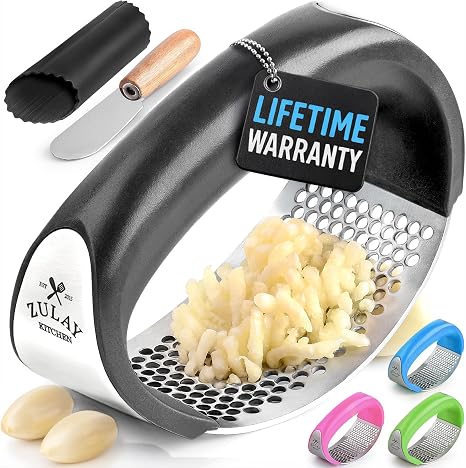 Zulay Kitchen Garlic Press Rocker Set