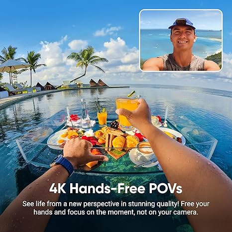 4K hands-free POV — clip it on and forget it's there