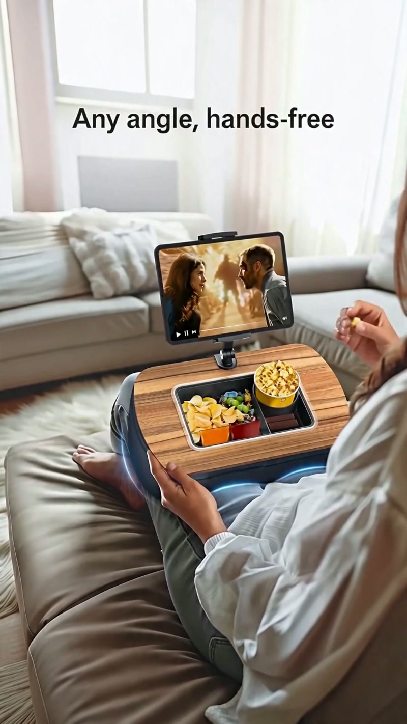 Comfortable angle for reading or watching in bed