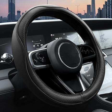 Ouzorp Microfiber Leather Steering Wheel Cover
