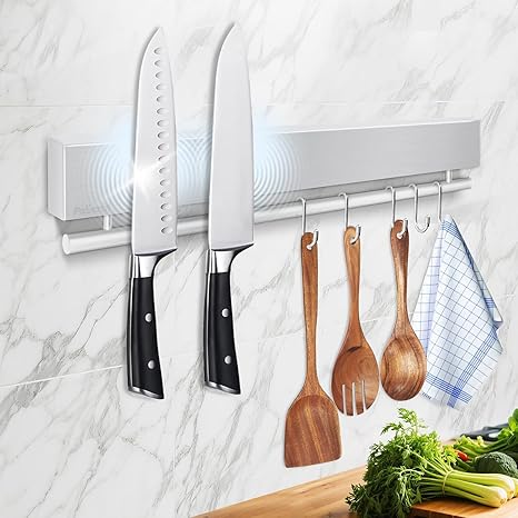 Pailexin Magnetic Knife Holder with Hooks