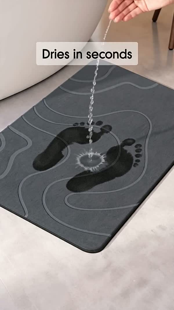 Water disappears into the stone in seconds