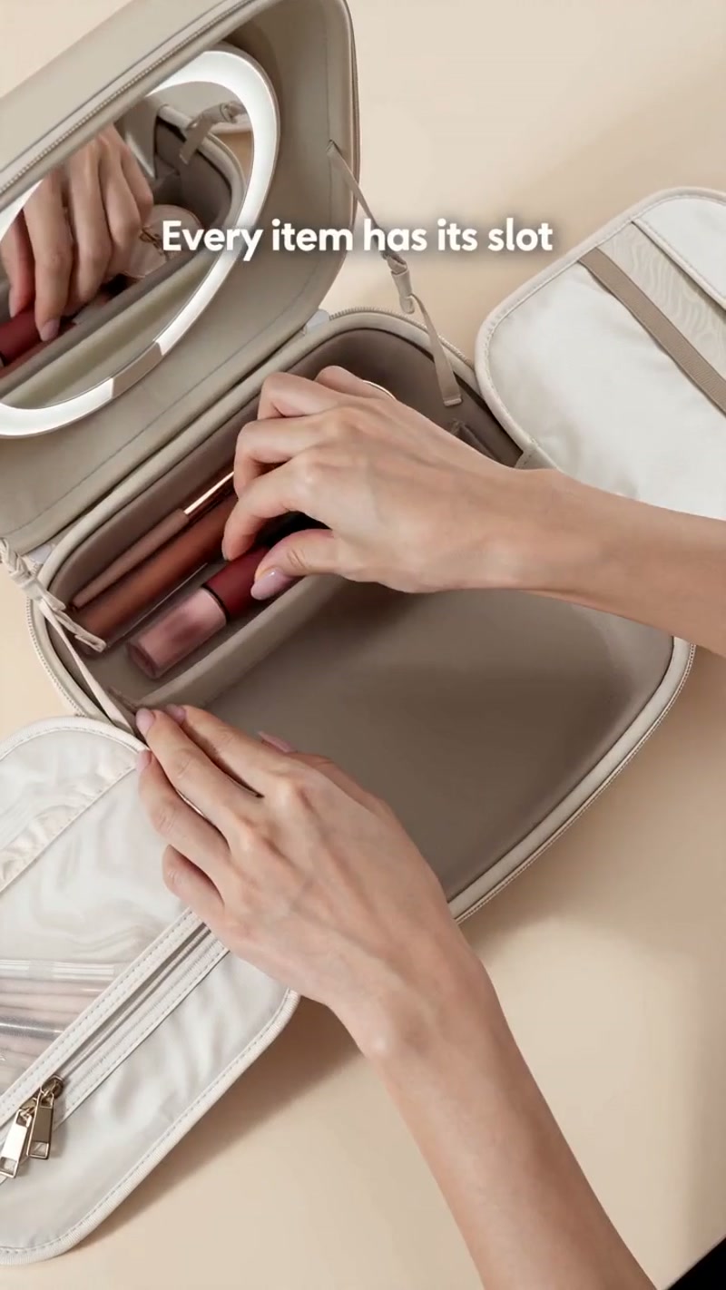 Structured compartments keep everything visible and protected