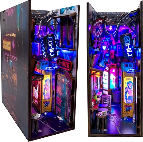 MiniAlley Cyberpunk Book Nook Kit