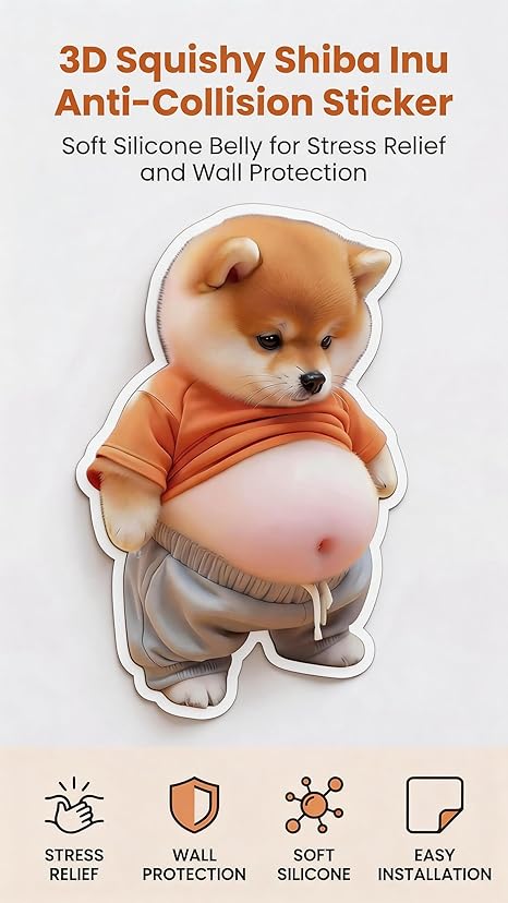 Cute Shiba Inu design that actually cushions the door