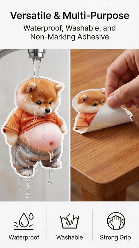 Sticks to the wall with adhesive — prevents slamming and marks