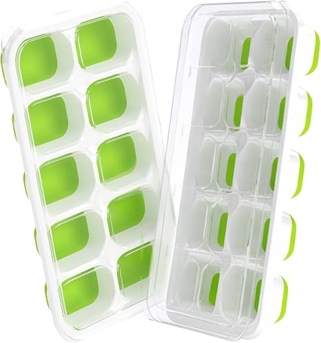 DOQAUS Easy-Release Ice Cube Trays (2-Pack)