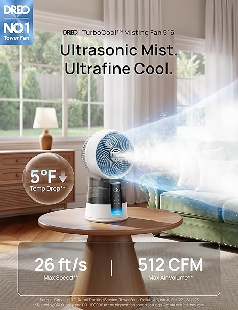 Ultrasonic mist so fine it evaporates on contact